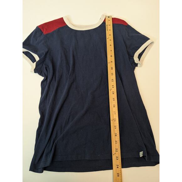 Marine Layer Re-Spun Tee Large Retro Striped Ringer Eco-Friendly Cotton Unisex - Picture 7 of 8